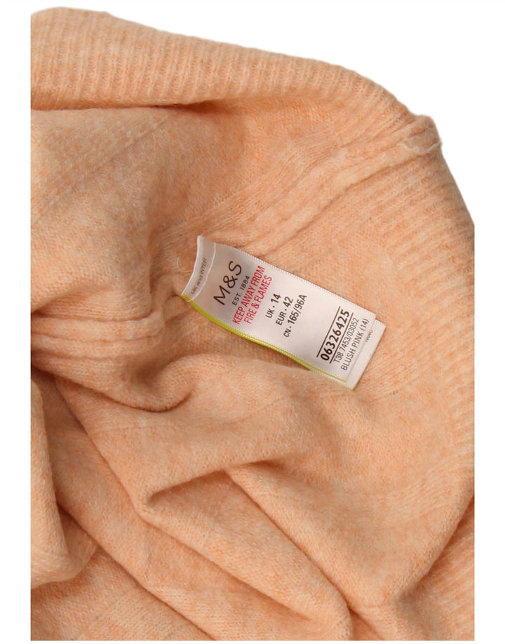 Marks & Spencer - Jersey corto con cuello redondo para mujer, talla 40, color rosa medio