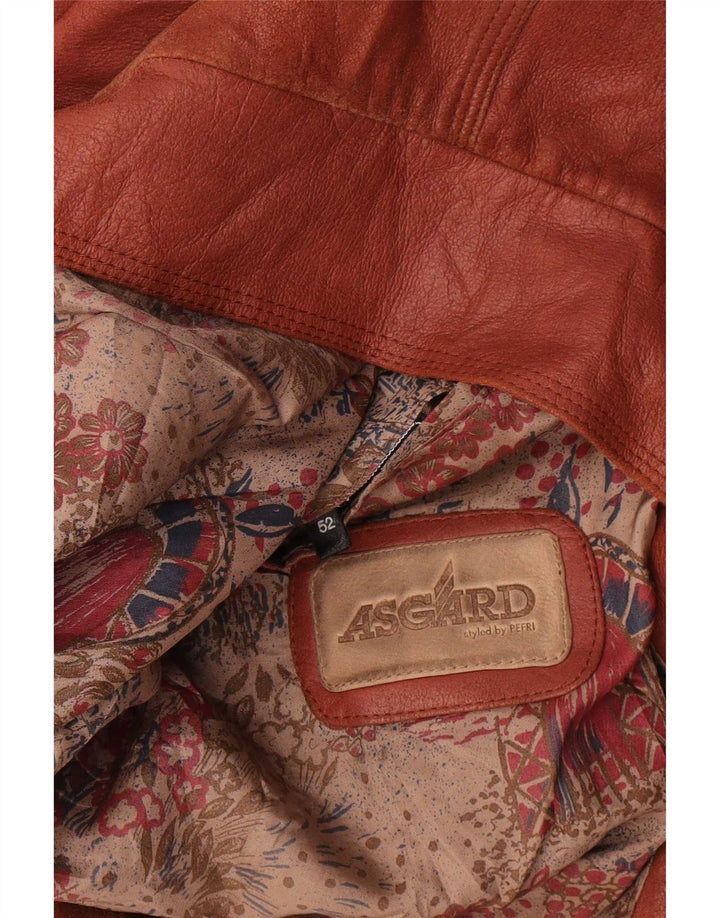 Asgard Chaqueta de cuero para hombre IT 52 XL Marrón