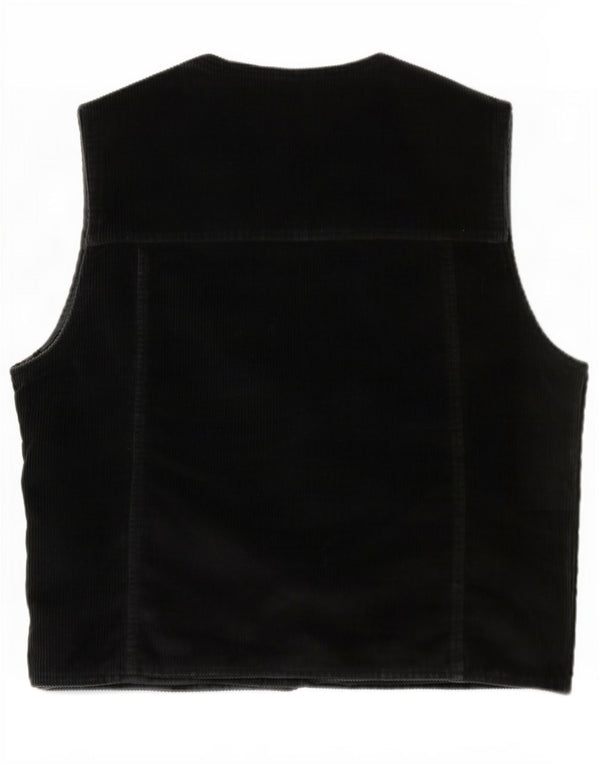 Brugi Chaleco utilitario de pana para hombre UK 42 XL Negro