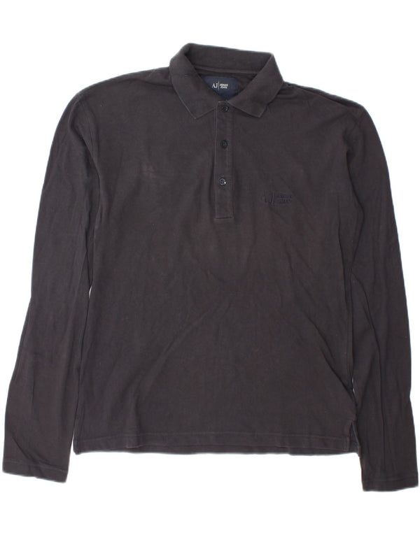 Armani Jeans Polo De Manga Larga Hombre XL Azul Marino Algodón