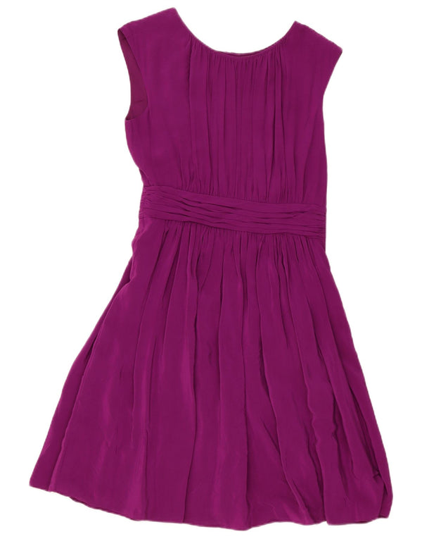 Boden Vestido Acampanado Sin Mangas para Mujer UK 8 Small Viscosa Púrpura