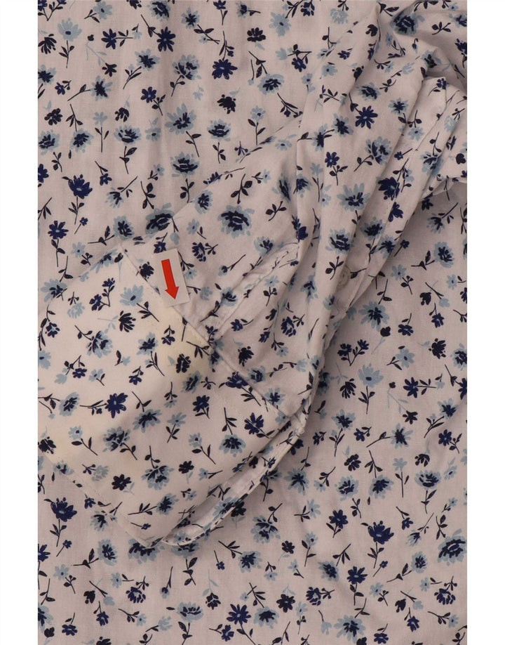 Calliope Camisa de corte regular para hombre 2XL Algodón floral blanco