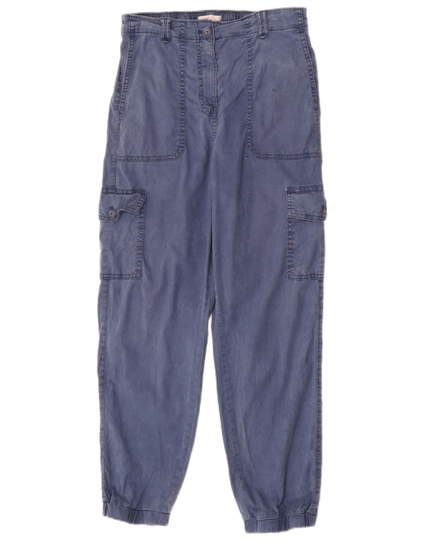 Marks & Spencer Pantalones tipo cargo para mujer UK 10 Small W26 L28 Azul marino