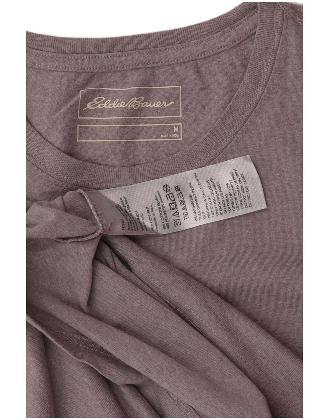 EDDIE BAUER Camiseta Hombre Top Algodón Gris Medio