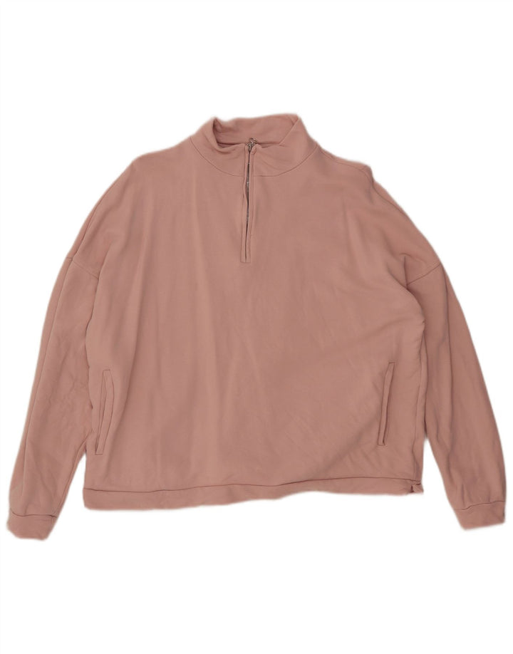 PHASE EIGHT Sudadera extragrande con cuello y cremallera para mujer, talla 40, talla M, color rosa