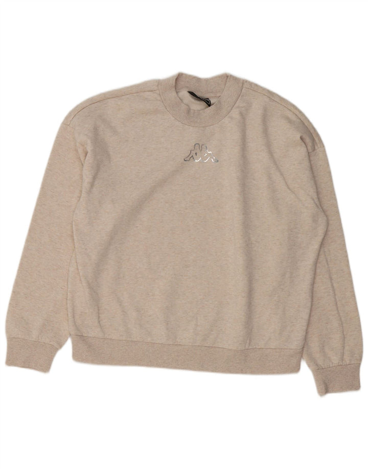KAPPA - Sudadera extragrande para mujer, talla 40, talla grande, algodón beige