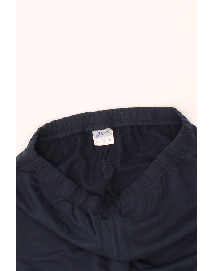 ASICS Womens Tracksuit Trousers UK 14 Medium  Navy Blue Cotton Vintage Asics and Second-Hand Asics from Messina Hembry 