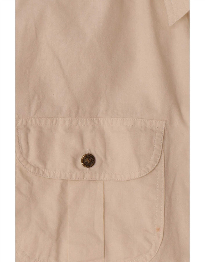 Camel Active Camisa militar de manga corta para hombre XL Blanco
