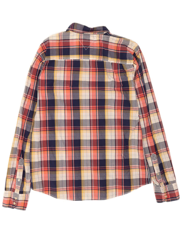 Tommy Hilfiger Camisa Hombre XL Algodón A Cuadros Multicolor