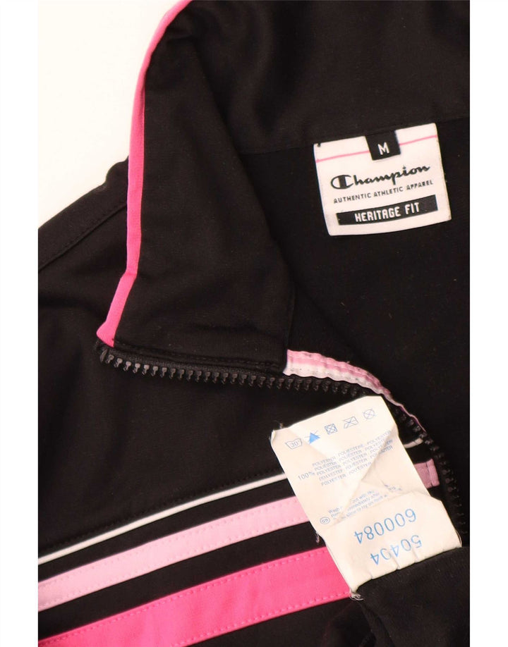 Champion Heritage Fit - Chaqueta de chándal para mujer, talla 40, talla M, color negro
