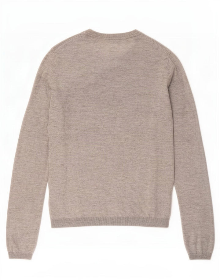 Zara - Jersey de cuello redondo para mujer, talla 40, color gris medio
