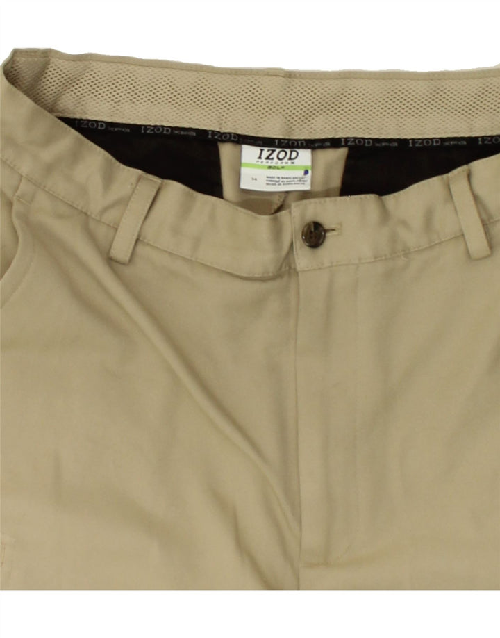 IZOD Mens Cargo Shorts W34 Large  Beige Polyester Vintage Izod and Second-Hand Izod from Messina Hembry 
