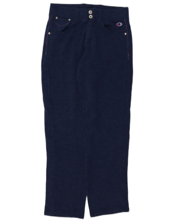 CHAMPION Pantalones casuales Heritage para mujer pequeños W26 L29 azul marino moteado