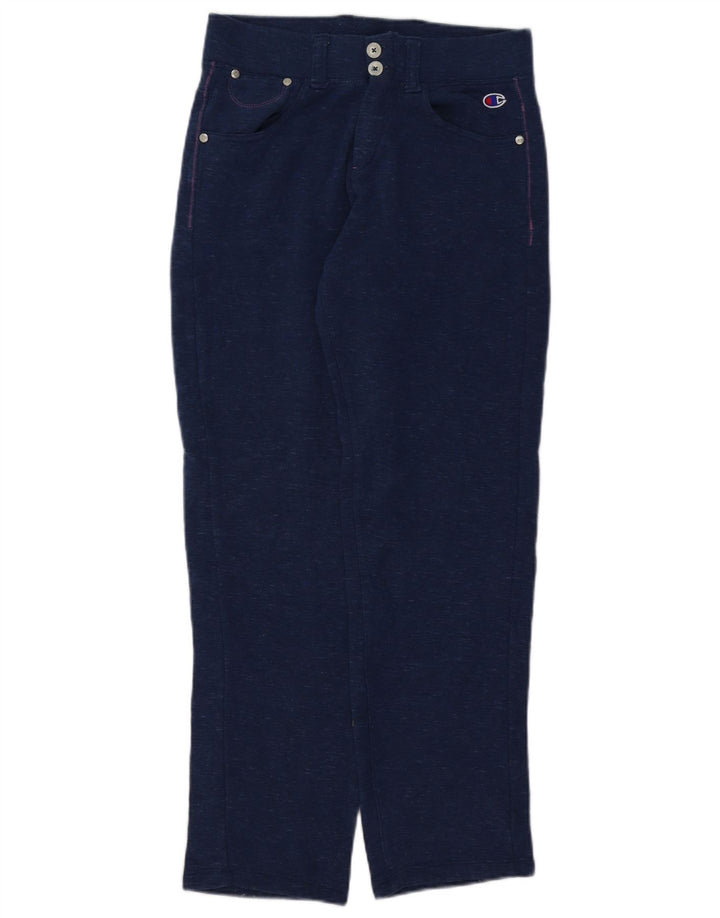 CHAMPION Pantalones casuales Heritage para mujer pequeños W26 L29 azul marino moteado