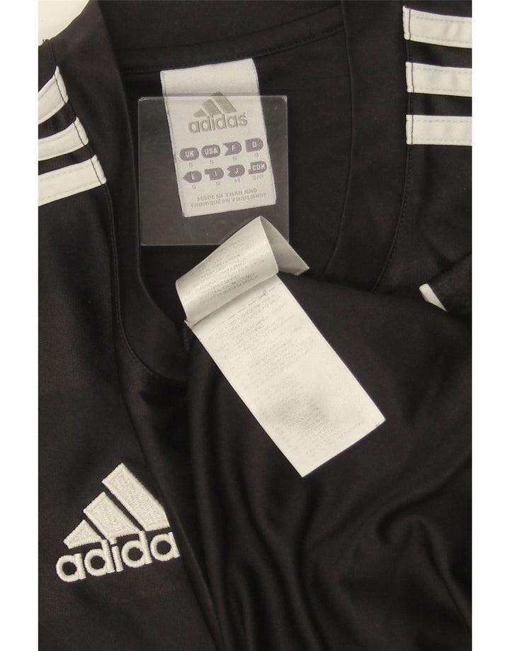 ADIDAS Camiseta gráfica Climalite para hombre Top pequeño poliéster a rayas negras
