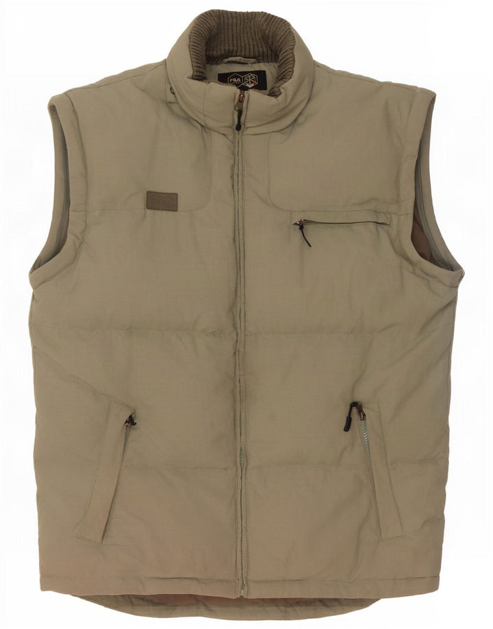 Fila - Chaleco acolchado para hombre, talla 40, color caqui