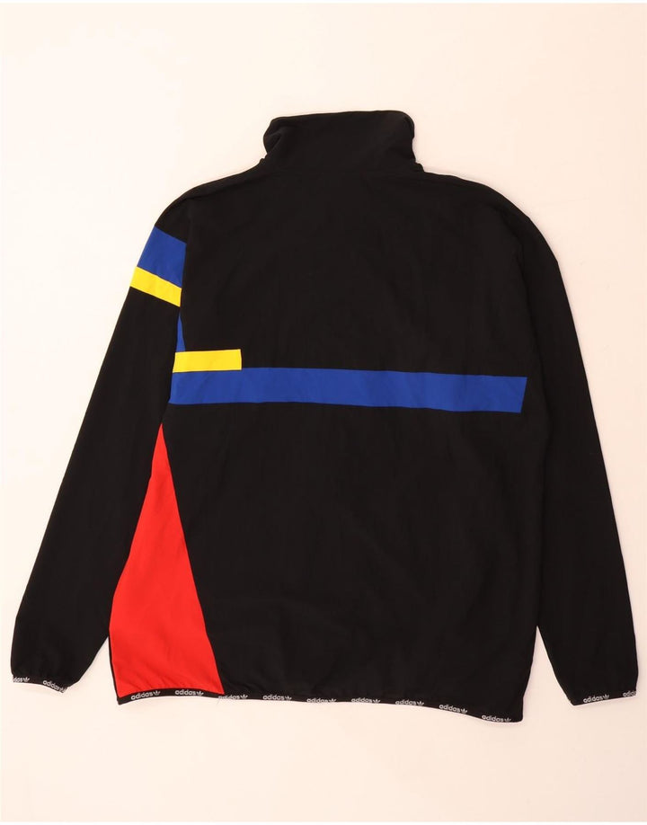 ADIDAS Chaqueta superior de chándal para hombre Nylon color block negro grande