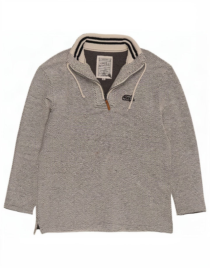 Weird Fish Sudadera Hombre con Cremallera y Cuello Jersey XL Algodón Gris
