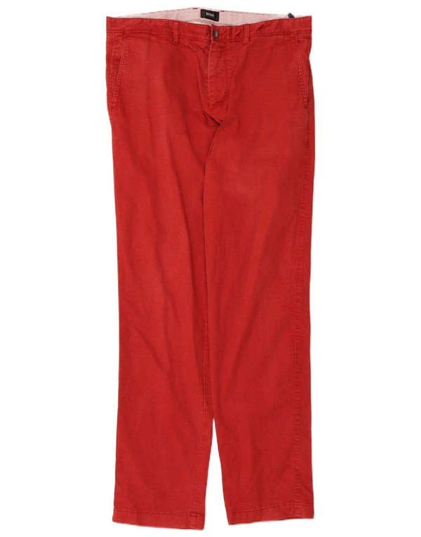 Pantalones chinos rectos Hugo Boss para hombre W36 L33 Rojo