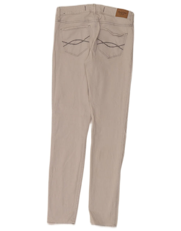 Abercrombie & Fitch Jeans ajustados para mujer US 2 XS W26 L30 Algodón blanco