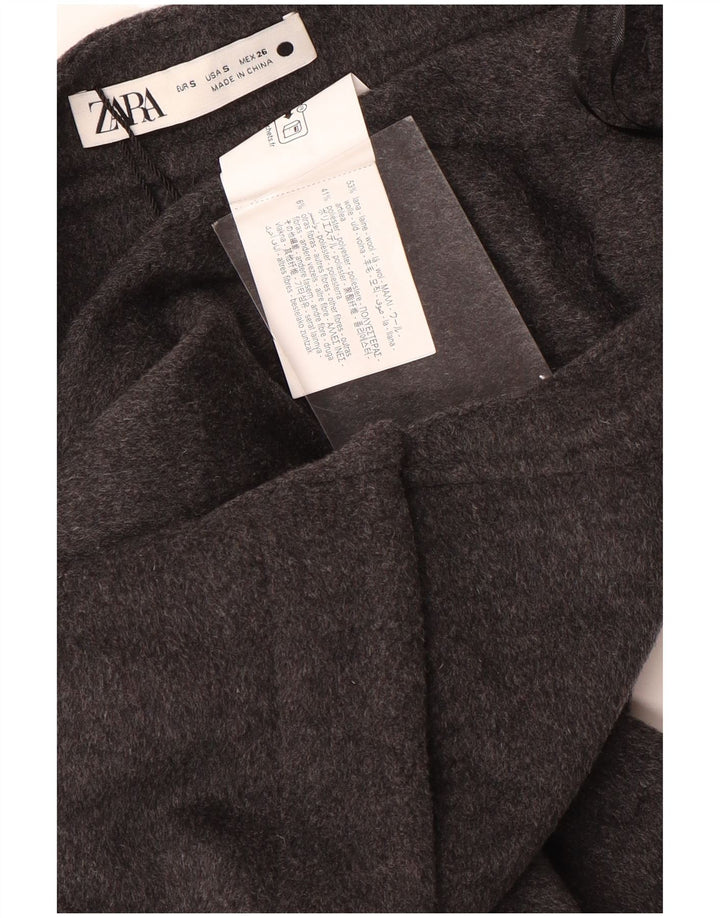 Zara Mujer Maxi Falda Acampanada Pequeña W28 Lana Gris