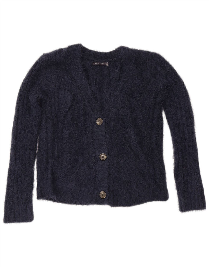 Marks & Spencer Suéter tipo cárdigan para mujer UK 44 Medio Azul marino Poliéster