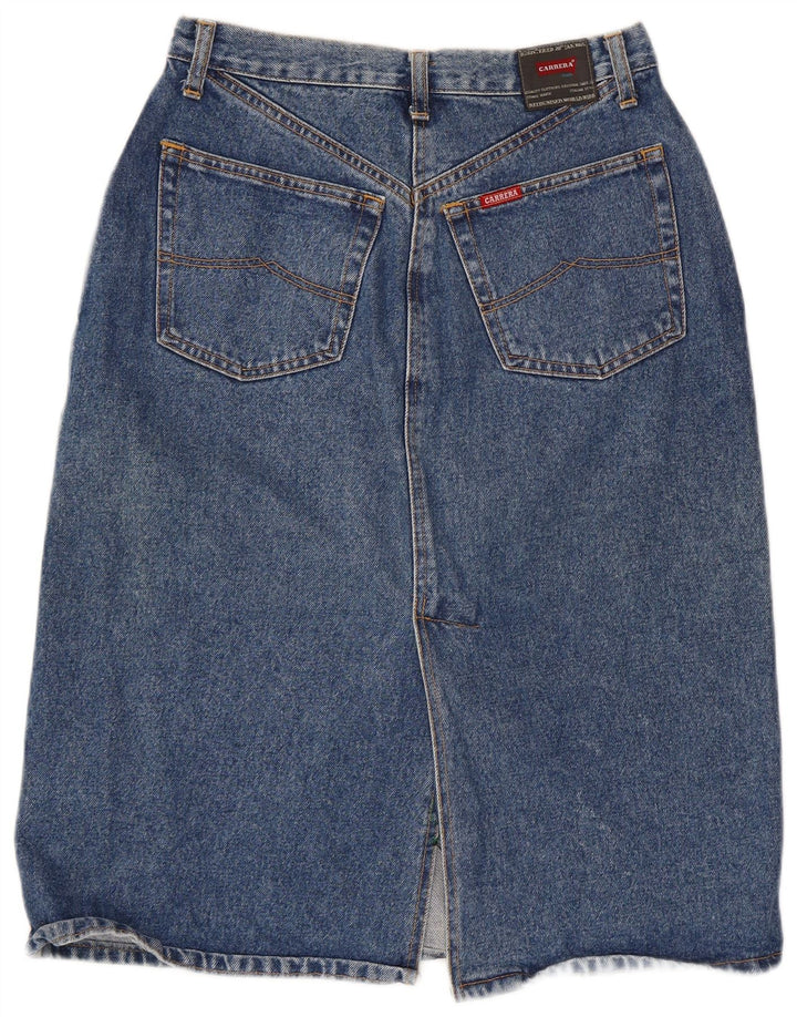 Falda Vaquera Midi Carrera W30 Azul Medio Algodón