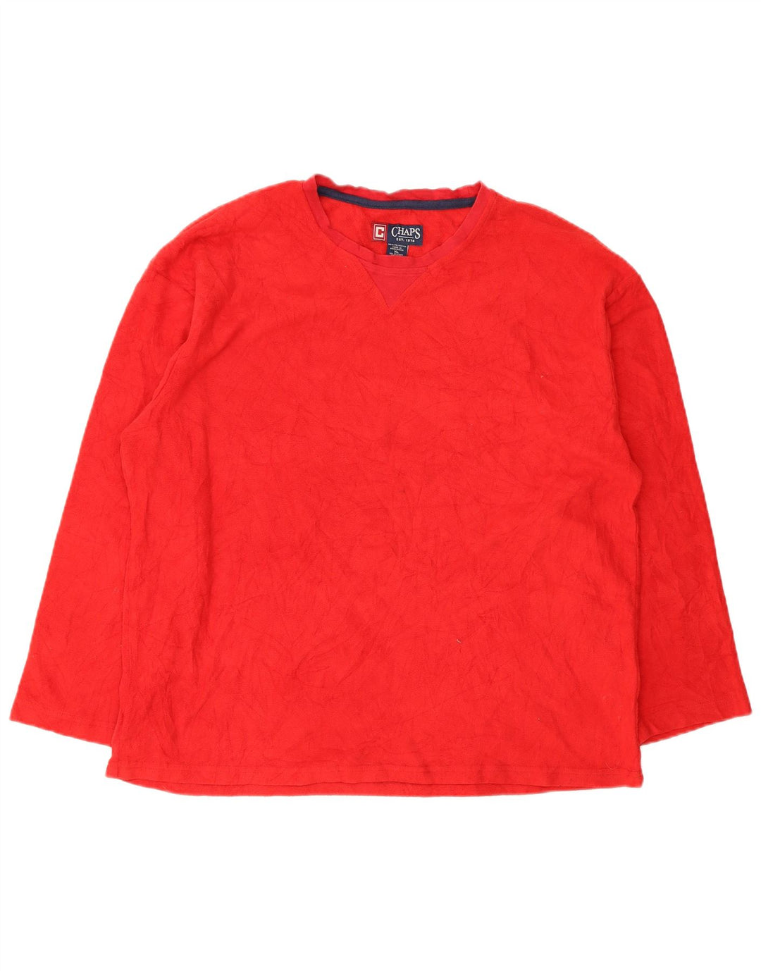 Chaps Hombre Polar Top Manga Larga XL Poliéster Rojo