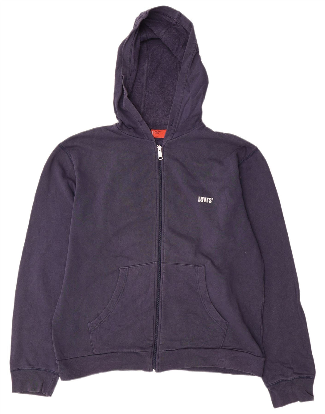 Levi's Sudadera con capucha y cremallera para hombre, talla grande, algodón azul marino