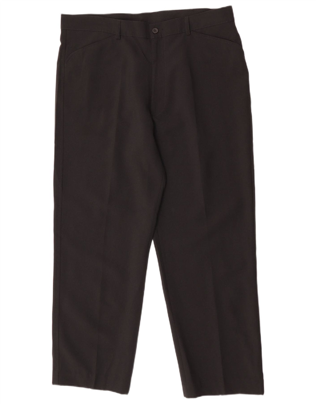 Farah Pantalones Casuales Rectos Para Hombre W38 L29 Poliéster Negro
