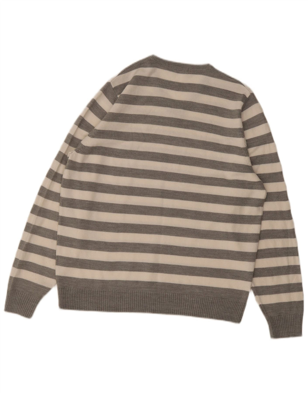 Marks & Spencer Suéter con Cuello en V Autograph para Hombre Rayas Gris Medio