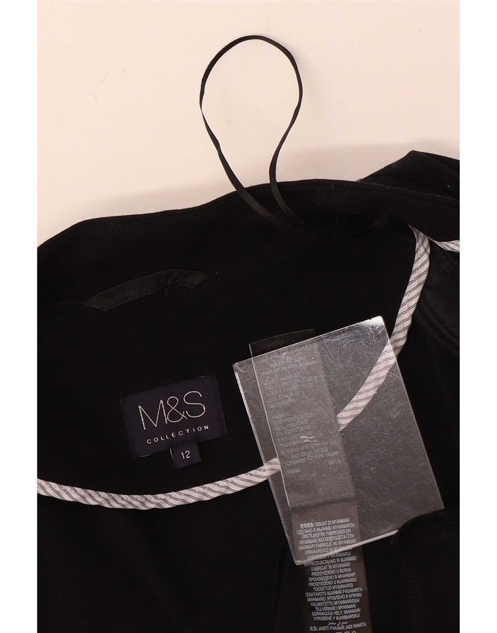 Marks & Spencer Chaqueta tipo blazer abierta para mujer UK 40 Mediano Poliéster negro