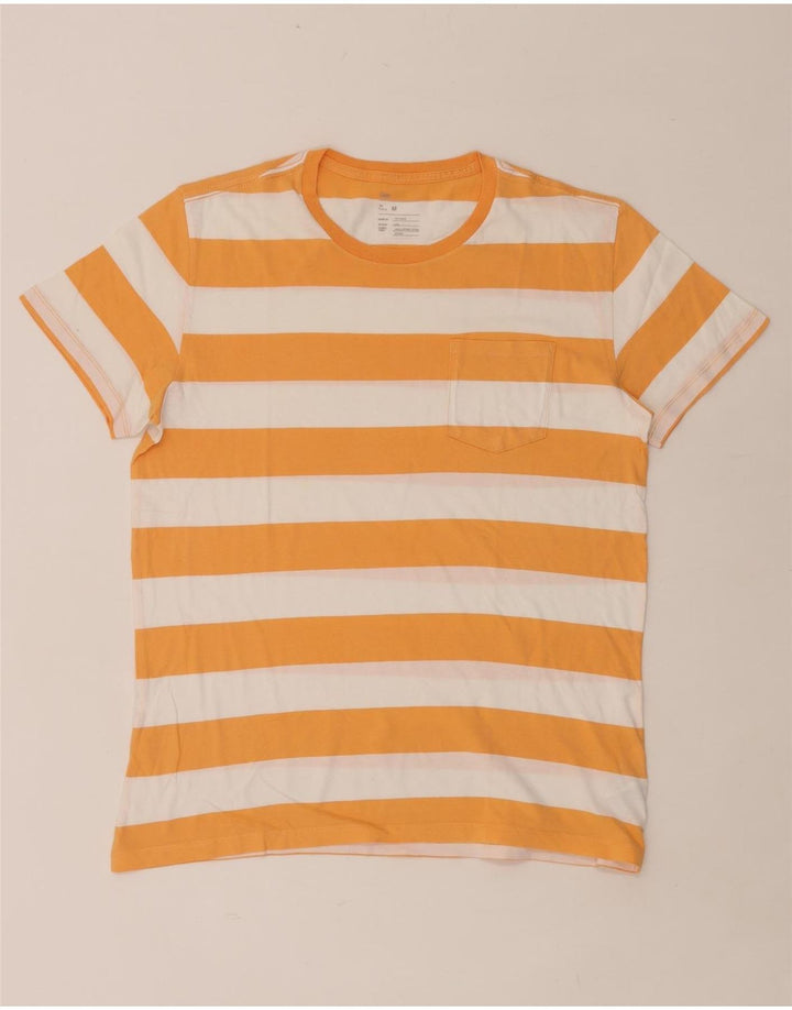 Camiseta GAP Hombre Top Algodón Rayas Naranja Medio