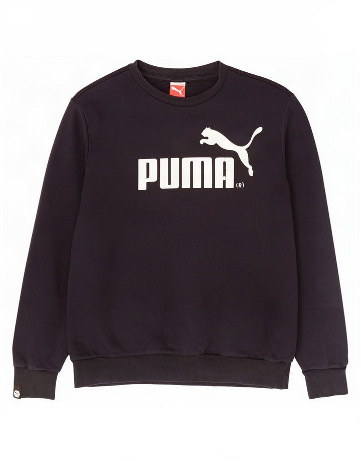 Puma Hombre Graphic Sudadera Jumper Grande Negro