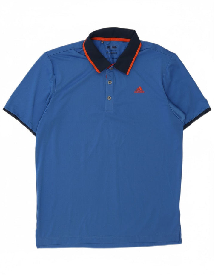 ADIDAS Mens Climacool Polo Shirt Small Blue Polyester