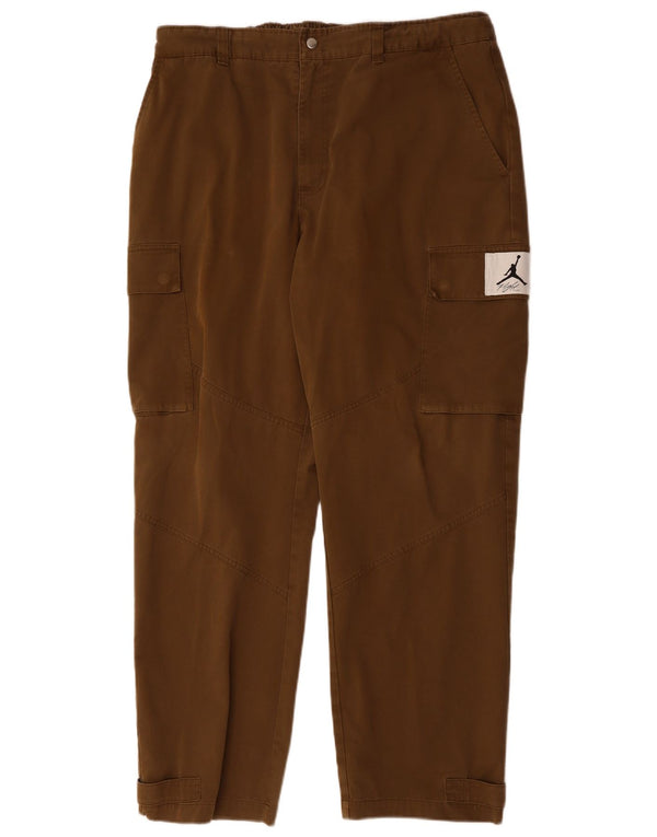 JORDAN Pantalones cargo rectos para hombre 2XL W42 L31 Algodón beige