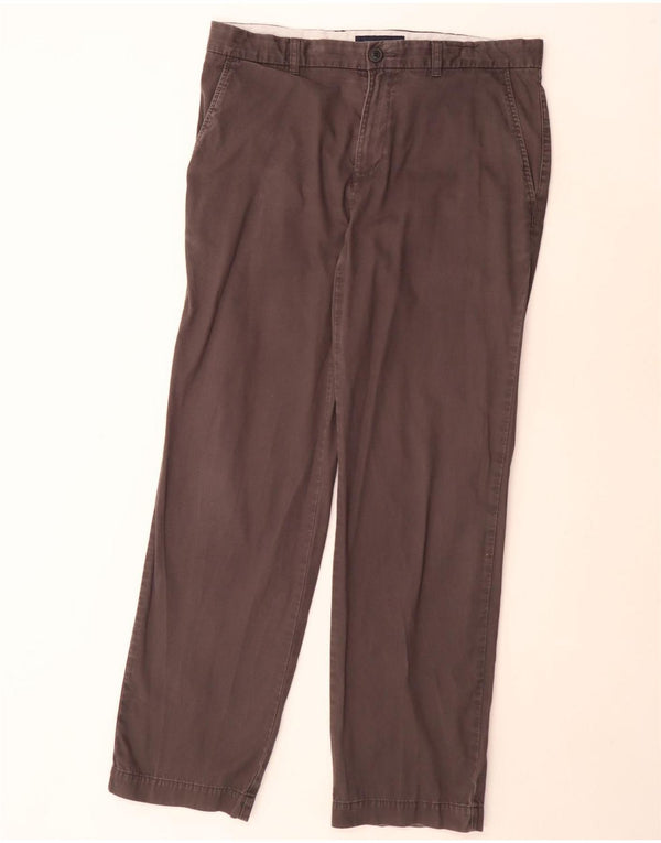 Tommy Hilfiger Pantalones chinos rectos para hombre W34 L32 Algodón marrón