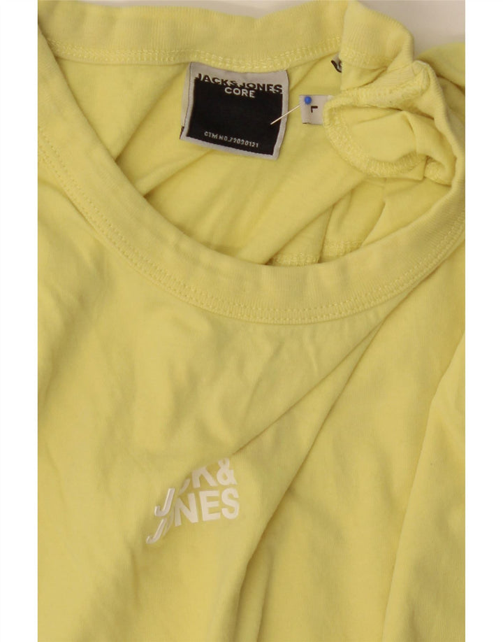 JACK & JONES Mens T-Shirt Top Large Yellow Cotton Vintage Jack & Jones and Second-Hand Jack & Jones from Messina Hembry 