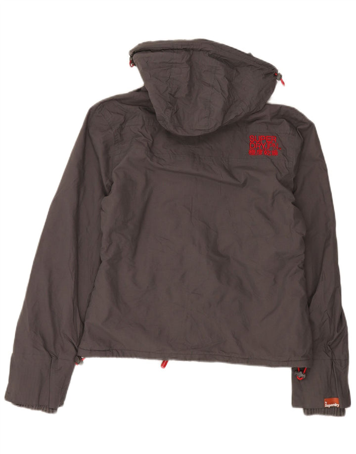 Superdry Chaqueta Cortavientos con Capucha The Windcheater para Mujer UK 44 Gris Medio
