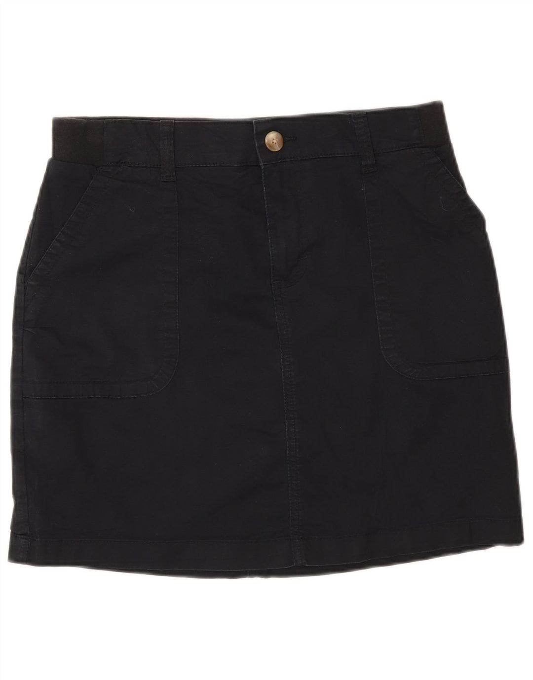 Lee - Falda pantalón para mujer, ajuste regular, talla 8, algodón negro mediano
