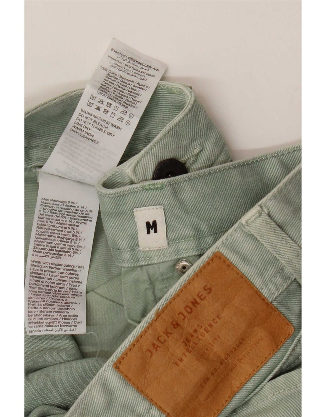 Jack & Jones Hombre Pantalones Cortos De Mezclilla De Corte Regular Medio W32 Algodón Verde