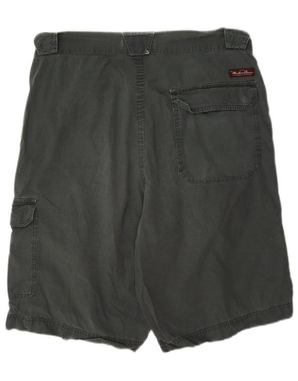 Marlboro Classics Pantalones cortos tipo cargo para hombre EU 50 Large W34 Algodón gris