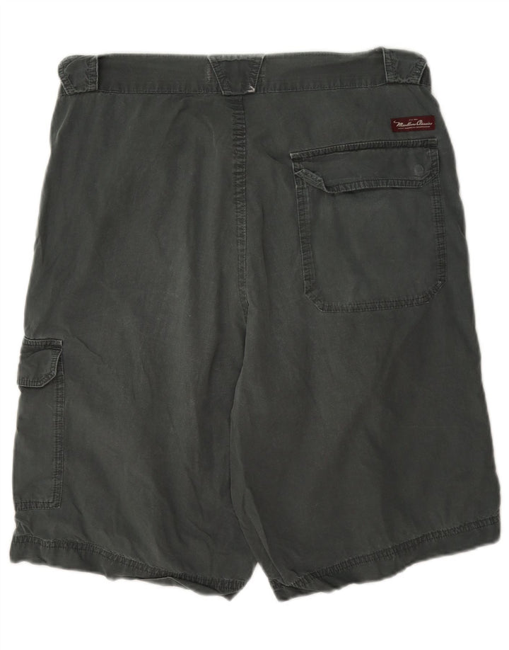 Marlboro Classics Pantalones cortos tipo cargo para hombre EU 50 Large W34 Algodón gris