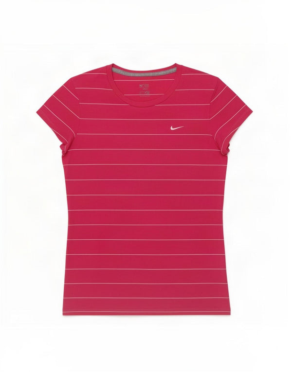 Nike Camiseta para mujer Top UK 10 Small Pink Stripes