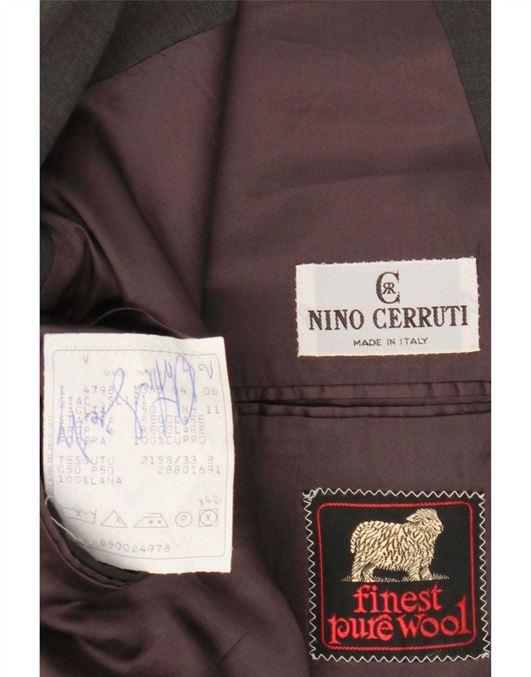 Nino Cerruti Chaqueta tipo blazer con doble botonadura para hombre IT 50 Large Lana gris