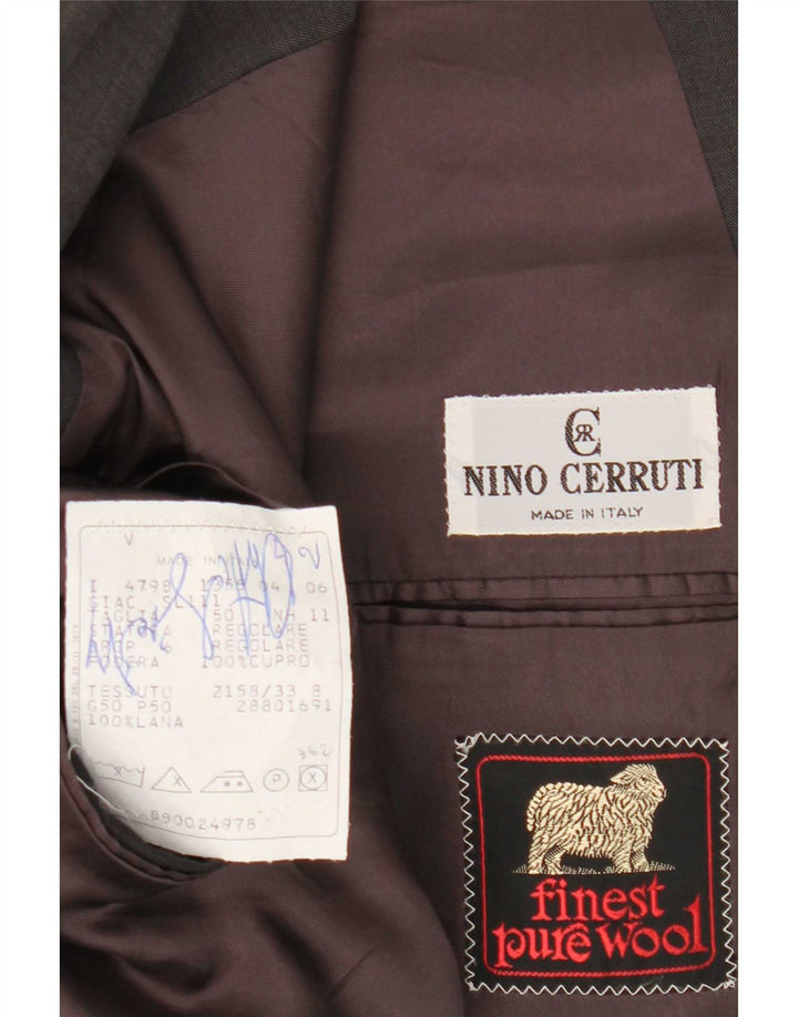 Nino Cerruti Chaqueta tipo blazer con doble botonadura para hombre IT 50 Large Lana gris