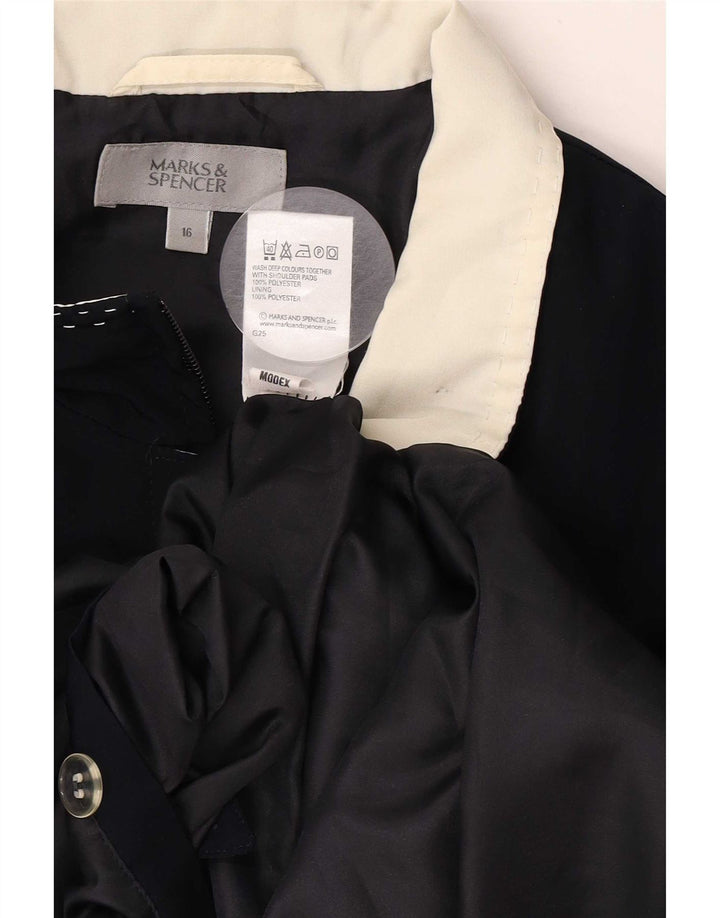 Marks & Spencer Chaqueta Bomber para Mujer UK 40 Grande Poliéster Azul Marino