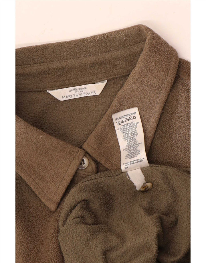 Marks & Spencer Camisa polar para mujer UK 44 Grande Poliéster beige