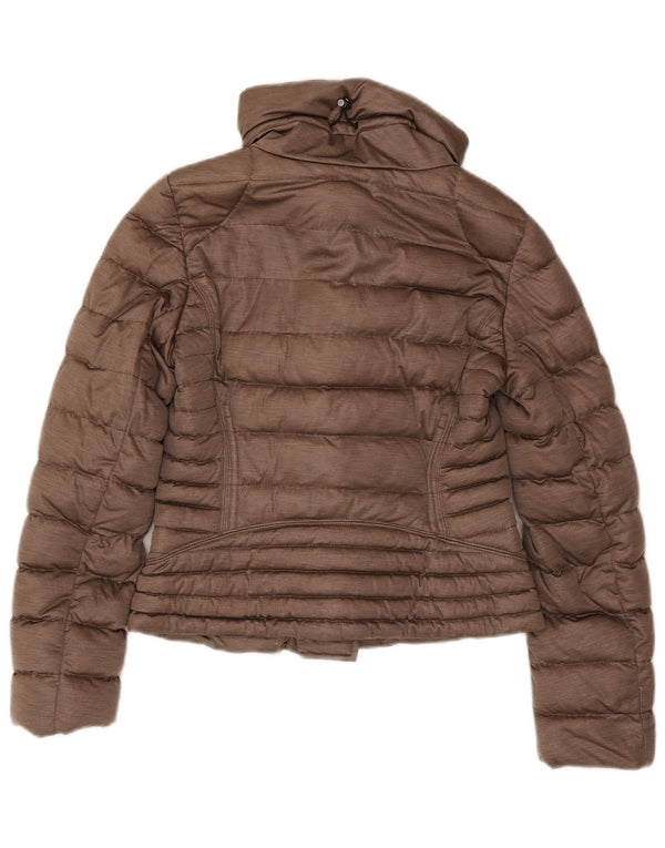 Moncler Mujer Chaqueta Acolchada Talla 2 Pequeña Marrón Poliéster