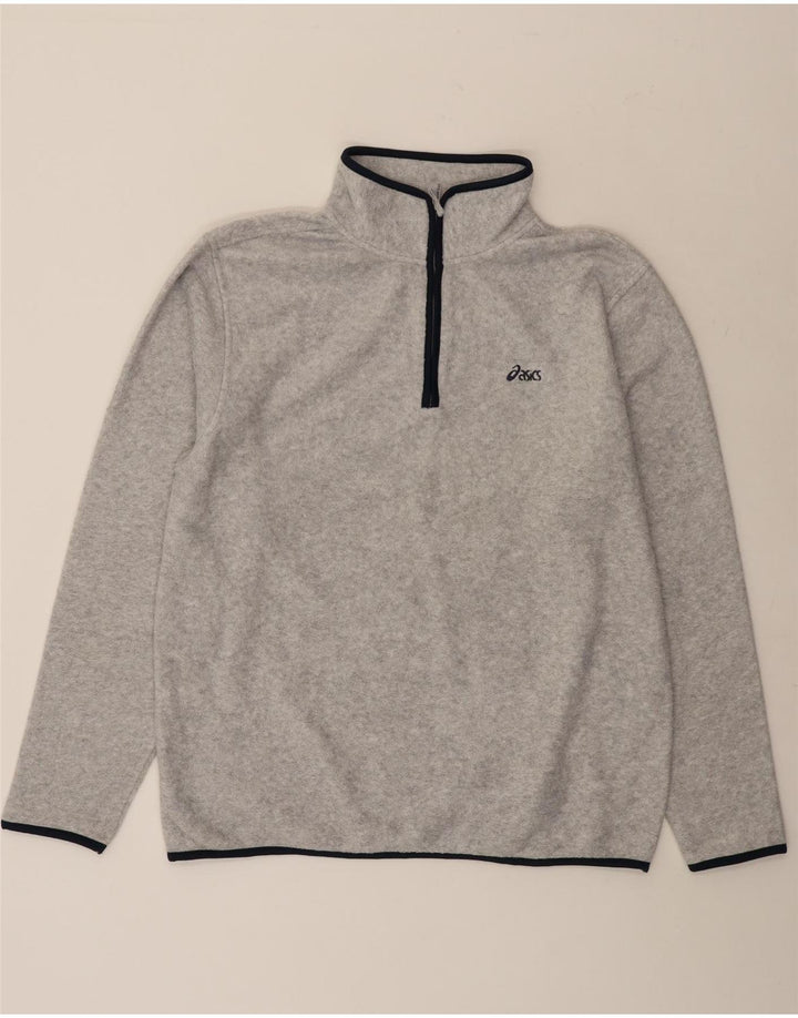 Asics Hombre Zip Neck Fleece Jumper XL Gris Poliéster
